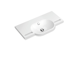 WASCHTISCH M.GRIFFMULDEN 850X415 M.ÜBERLAUF O.HAHNLOCH