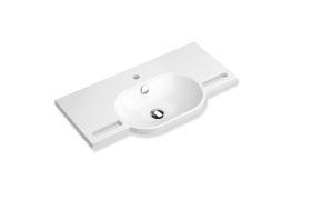 WASCHTISCH M.GRIFFMULDEN 850X415 M.ÜBERLAUF 1 HAHNLOCH