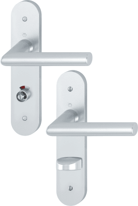 HOPPE Drückergarnitur Amsterdam 1400/3056RF-3, LS,WC/SS72/8 (8),DL,F1,TS 40