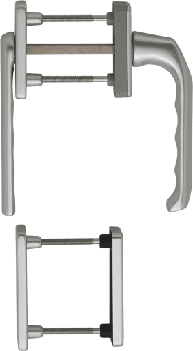 HOPPE FTT-Griffgarnitur, PZ, London 013KH/51N, TS 63-68, N 10, ALU stahlfarbig