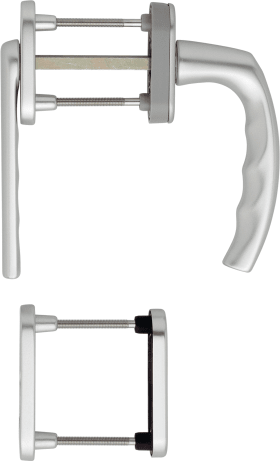 HOPPE FTT-Griffgarnitur, PZ, Atlanta 0990KH/66N/U26, TS 78-83, N 12, ALU naturfarbig