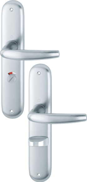 HOPPE Drückergarnitur Atlanta 1530/273P, LS,WC/SS63/8 (8),F1,TS 37-42,o. No.