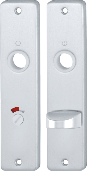 HOPPE Kurzschildpaar 378L, eckig o. No., WC/SS 63, TS 40, F1