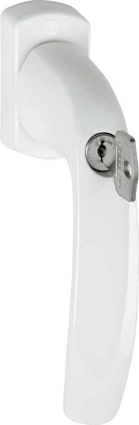 HOPPE Fenstergriff 0810S/U10 100NM,abschl.,eck,7/35,verkehrsw.,ohne Schrauben