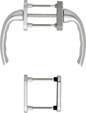 HOPPE FTT-Griffgarnitur, PZ, Tôkyô 0710RH/66N, TS 63-68, N 12, ALU naturfarbig