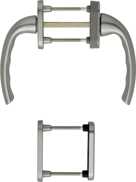 HOPPE FTT-Griffgarnitur, PZ, Tôkyô 0710RH/66N, TS 63-68, N 12, ALU stahlfarbig