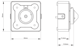 LE105HD - 720P EXTREM KLEINE PINHOLE KAMERA 3 X 3 X 1.6 CM DWDR IR CUT