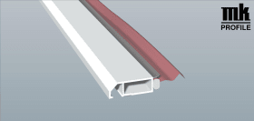 ANSCHLUßPROFIL 50MM SK LG 6M KLIPS WEIß WEIß CHTBAND IN VE:60 M 0781550 WL DI