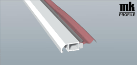 ANSCHLUßPROFIL 40MM SK LG 6M KLIPS WEIß WEIß CHTBAND IN VE:60 M 0781540 WL DI