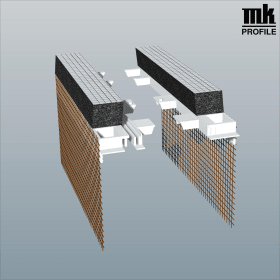 ADAPTER 195MM WEIß 20MM SCHAUM ARMIERUNGSGEWEBE VE:50 PAAR AG195 FLEX