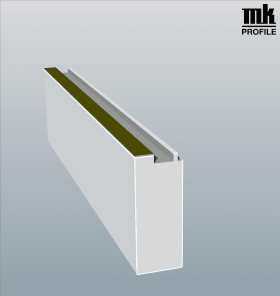 SCHÜCO-BO-EINST 100MM 6,5M WEIß PVC-S SK 70/82ER HÖ: 93,4MM 10040 04