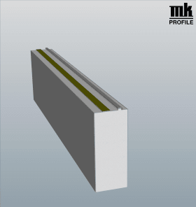 HEROAL-BO-EINST 100MM 6,5M WEIß PVC-S SK 71ER SCHW HÖ: 97MM 10040 27 S1