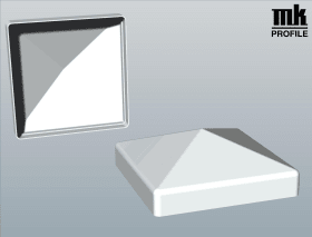 PFOSTENKAPPE ZAUNPFOSTEN 120 PYRAMIDE FOL 70 1205-083 BASALTGRAU GL