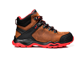 JORI Sicherheitsschnürstiefel jo_POWERFUL brown Mid S3S, TPU-Überkappe, HRO SRC, Form B