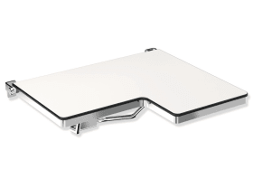 DUSCHKLAPPSITZ L-FÖRMIG (USA) LS CHROM B:26 INCH T:22 13/16 INCH