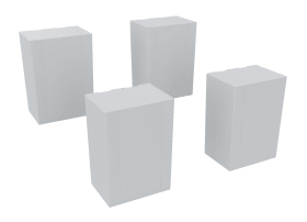 STROXX Füße für Garderobenschrank 100X71x51MM zur Selbstmontage