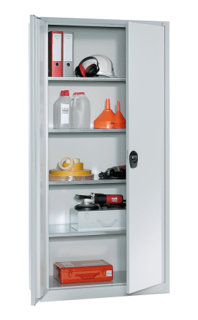 STROXX Flügeltürenschrank mit 4 Böden 1950X935X400 MM RAL 7035/7035 