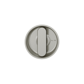 FSB Einlassmutter rund Riegel 8 mm Aluminium naturfarbig eloxiert, Riegel schwarz