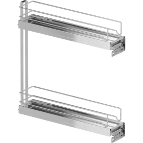 Vauth-Sagel Schmaler Seitenwandauszug SUB-Slim. Ablageset. 2x 150er. chrom