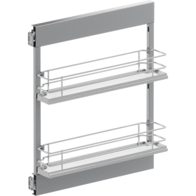 Vauth-Sagel Seitenwandauszug SUB-Side. Korbset. 2x 150er. 45°-L. Premea. weiß chrom