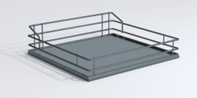 Vauth-Sagel Hochschrankauszug. TAL-Gate. Korbset. 4x 600er. inkl. Mitnehmer. Premea. lavagrau
