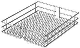 Vauth-Sagel Hochschrankauszug. TAL-Larder Korbset. 5x 400er. inkl. Frontbefestigung. Saphir. chrom