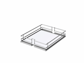 Vauth-Sagel Hochschrankauszug. TAL-Larder Korbset. 5x 300er. inkl. Frontbefestigung. Premea. weiß chrom