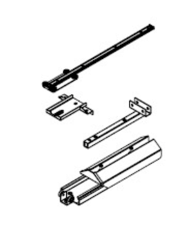Vauth-Sagel Hochschrankauszug. TAL-Gate Führung-Set. lavagrau