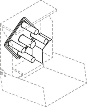 HEWI Karussell, WC-4fachrollenhalter  