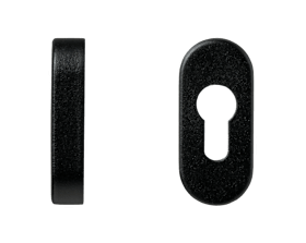 blaugelb Cliprosette PZ oval Black Line