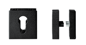 blaugelb Schutzrosettenpaar PZ eckig Black Line