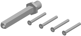 aptec Montageset Schraubenpack Rosetten-Garnitur M4x80 TS 67-76 verzinkt