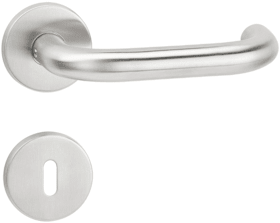 aptec Drückergarnitur BASIC 01 Klasse 3 Rosette rund BB 8 mm für Türstärke 37-48 mm