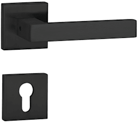 Hermat Drückergarnitur 1682.L/2011.KD,Ros.,eck.,PZ,8,class.black,TS 38-42