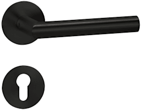 Hermat Drückergarnitur 1802/2636,Ros.,rd.,PZ,8,class.black,TS 37-47