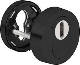 Hermat Schutzrosette 2038.KS/2636,rund,15mm,ZA/PZ,ähnlich RAL 9005,TS35-86