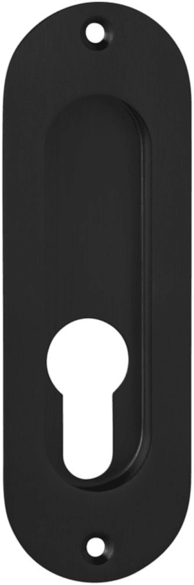 HERMAT Schiebetürmuschel gelocht Classic Black 120 x 40 mm