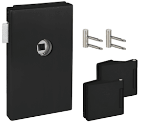 Hermat Ganzglastürschloss 6051/6325/HZ,UG,8mm,DL,ähnlich RAL 9005,FlüFA