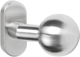 HERMAT Kugelknopf 2085/3126, drehbar, beidseitig verwendbar, 9 mm Vierkant, Edelstahl matt