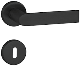 Hermat Drückergarnitur 1813/2036.KB,Ros.,rd.,BB,8,class.black,TS 38-42