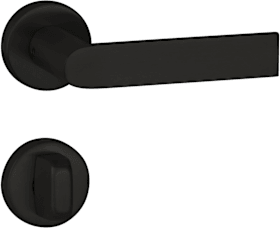 Hermat Drückergarnitur 1813/2036.KB,Ros.,rd.,WC/S,8(8),class.black,TS 38-42