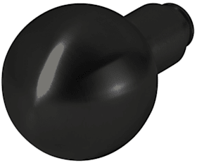 Hermat Knopflochteil 3126.LT, 8mm, schwarz matt