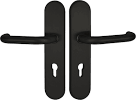 HERMAT Schutz-Drückergarnitur 1801 BASIC Langschild 2089 S PZ 72 mm Classic Black