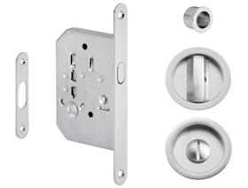 Hermat Schiebetürschloss 3658.SET/157.23,WC,D50,F16x160rd, TS 39-44,ER-Optik ma