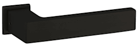 HERMAT Drückerpaar Smart XS-Rosette kantig Classic Black für Innentüren 38-42 mm