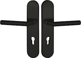 HERMAT Schutz-Drückergarnitur 1802 BASIC Langschild 2089 S PZ 72 mm Classic Black