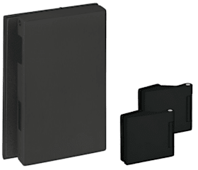 Hermat Ganzglas Gegenkasten Molina 6054/6325, DR, schwarz matt