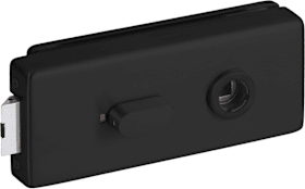 Hermat Ganzglastürschloss 6086U,WC/SS,8mm,ähnlich RAL 9005,FlüFA