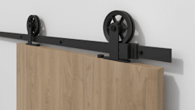 Hermat Schiebetürbeschlag,mit Laufschiene,Savona, 2400mm,FB max.1200,schwarz