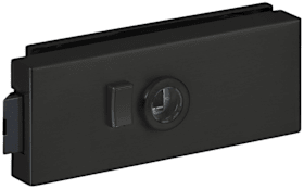 Hermat Ganzglastürschloss 6076F,WC/SS,8mm,ähnlich RAL 9005,FlüFA